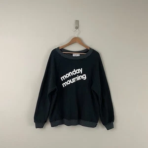 Wildfox Monday Mournings Graphic Oversized Sweatshirt Womens Size Large - Picture 1 of 6