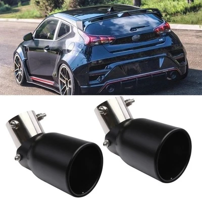 2PC Car Exhaust Pipe Tip Rear Tail Throat Muffler For Hyundai Veloster Elantra Foto 1 de 4