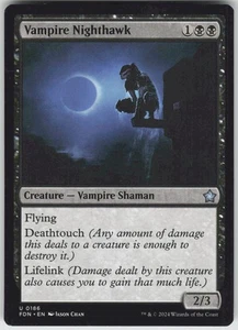 MTG Vampire Nighthawk 186 Foundations U Normal NM - Imagen 1 de 2