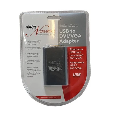 Tripp-Lite Adapter Notables USB to DVI/VGA 512 MB Memory New - Image 1 of 4