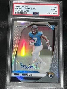 2024 PANINI PRIZM AUTO BRIAN THOMAS JR. ROOKIE RC #314 PSA 9 MINT! - Picture 1 of 2