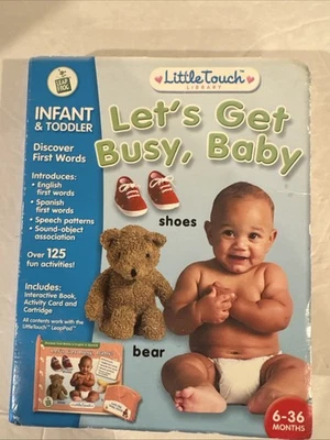 Lets Get Busy Baby Little Touch Leappad Leap Frog 2003 Baby Cartridge and Book - Image 1 of 4