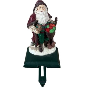 Appendiabiti calza natalizia vintage Potpourri Press Babbo Natale con mele frutta - Foto 1 di 9