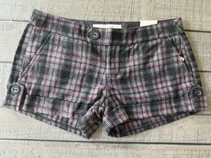 Mini Pantalones Cortos Para Mujer AEROPOSTALE Lana A Cuadros Nuevos con Etiquetas - Imagen 1 de 4