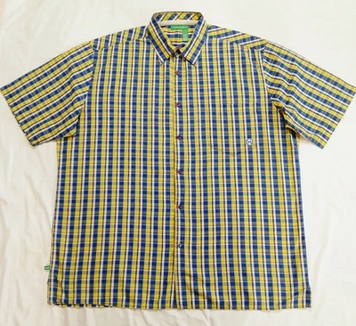 Camisa Rocawear 3XL Para Hombres Amarillo Azul Cuadros De Colección Y2K Suelta Suelta Larga Longitud  Foto 1 de 4