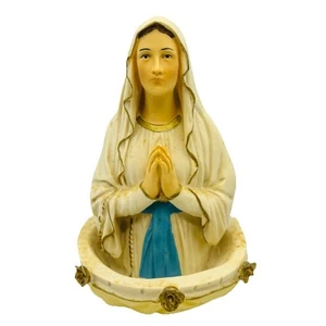 Our Lady Of Lourdes Holy Water Font Wall Hanging Mary Madonna Catholic Italy - Picture 1 of 12