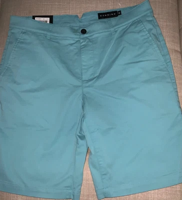 dunning 弹力性能球员 适合 9 英寸高尔夫短裤 绿松石 尺寸 32 全新无标签 $98 — 第 1/4 张图片