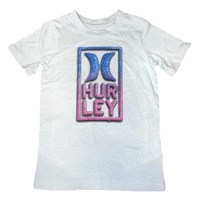 Camiseta Hurley Azul Claro Gráfico Púrpura Manga Corta Niños Nueva con Etiquetas 5 Foto 1 de 4