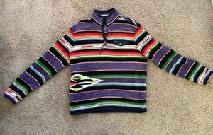 Polo Ralph Lauren Medium Southwestern Fleece Sportsman Wildlife Sweater Jacket - Picture 1 of 9
