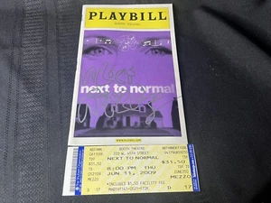 Next To Normal Cast SIGNED PLAYBILL Alice Ripley + Unused Ticket June 11, 2009 - Picture 1 of 4