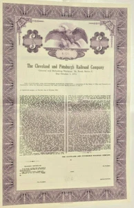 Cleveland and Pittsburgh Railroad Company Anleihe Zertifikat - Bild 1 von 1