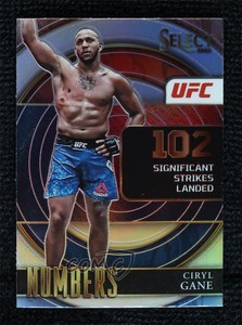 2022 Panini Select UFC Select Numbers Silver Prizm Ciryl Gane #15
