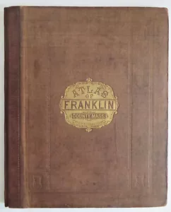 Franklin County Massachusetts 1871 Atlas F.W. Beers complete atlas 36 folio maps - Picture 1 of 24