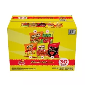 Brand New Frito Lay Flamin' Hot Mix Chips Variety Pack 30 pk - Free Shipping - Picture 1 of 2