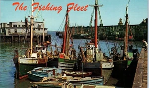 Colorful Fishing Fleet at Boston Fish Pier, Massachusetts Postcard - Picture 1 of 2