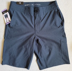 NWT O'Neill Men's Crossover 11" Hybrid Stretch Zip Pocket Cargo Shorts Blue 30 - Picture 1 of 13