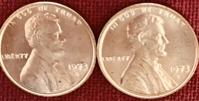 1973 S Uncirculated Lincoln Memorial Cent BU -Lot Of 2 - Image 1 of 2