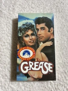 Grease VHS Sealed Vintage 1990 movie Paramount Watermark Sticker New - Picture 1 of 6