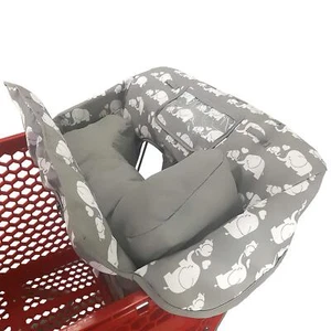 Carro de compras 2 en 1 con almohada suave y funda de silla alta para bebé elefante - Imagen 1 de 6