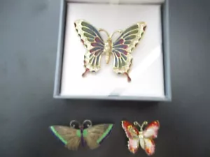 WORTHINGTON GENUINE AUSTRALIAN CRYSTAL 2 3/8" BUTTERFLY PIN BROACH - NEW IN BOX - Picture 1 of 4