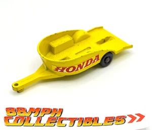 1960's Very Nice Matchbox Series #38 Yellow HONDA M/CYCLE TRAILER Vintage - Picture 1 of 7