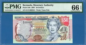 Bermuda, 50 Dollars, 2007, Gem UNC-PMG66EPQ, P54b - Picture 1 of 2