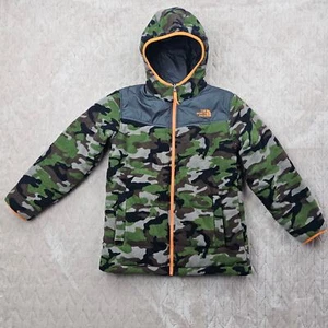 The North Face Jacket Boys Medium Reversible Puffer Camo Outdoors True Or False - Picture 1 of 9