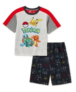 POKEMON Pajamas Boys 4 NEW CHARMANER Pajamas Shirt Shorts Pjs 2 Piece Set NWT - Picture 1 of 7