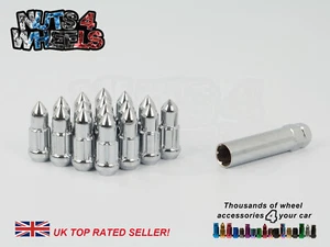 16x Spike Bullet Wheel Nuts M12x1.5 Fits Daihatsu YRV Sirion - Picture 1 of 3