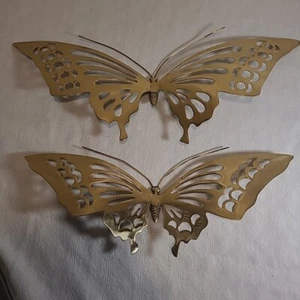 Farfalle in ottone vintage set di 2 farfalle made in Japan - Foto 1 di 15