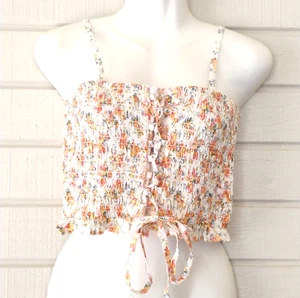 NWT American Eagle Lace Up Crop Tank Top Multi-Color Juniors Size M - Picture 1 of 8