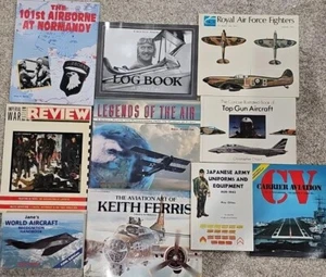 10 Military Aircraft Books Jets War WWII Uniform Handbook Carrier Art Vintage - Picture 1 of 23