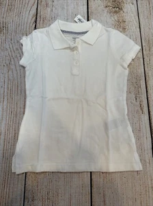 Old Navy Uniform Stain Resistant White Polo Shirt w/ Collar - Size XS(5) - New - Picture 1 of 6