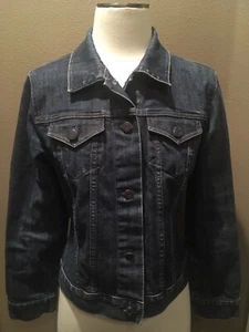 Chaqueta vaquera Gap M lavado oscuro con bolsillos y manga larga - Imagen 1 de 8