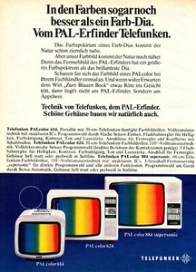 3w6190/old advertisement from 1974-color TV Telefunken PALcolor - Picture 1 of 1