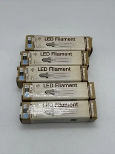 Bulbrite 2.5W LED T6 2700K Filament Bulbs E12 Base Clear Dimmable 5 PACK - Picture 1 of 2
