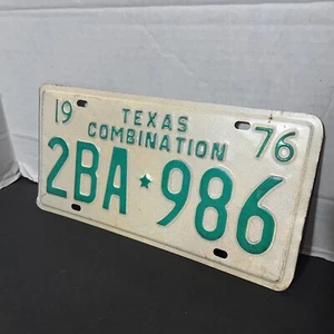 Arte de pared vintage 1976 combinación matrícula 2BA 986 hombre cueva garaje - Imagen 1 de 4