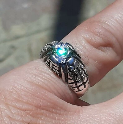 ANELLO ARGENTO 925 UOMO  solitario zircone taglio brillante  - Immagine 1 di 4