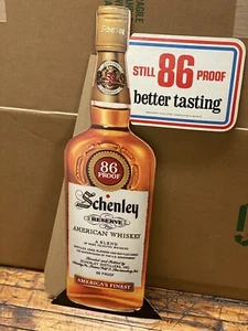 Vintage Schenley Distillery American Whiskey Sign Store Display 31"x16" Size - Picture 1 of 9