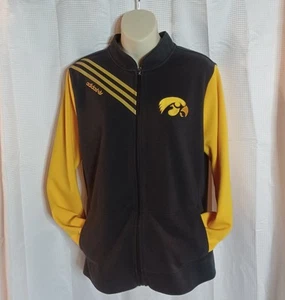 Adidas Iowa Hawkeyes Womens Jacket M Zip Closure Pockets College Football Gear - Picture 1 of 8