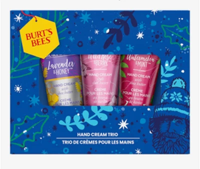 Burt's Bees Crema de Manos 3-1oz Tubos Trío Set de Regalo Botánico Foto 1 de 4