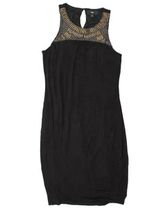 MOSSIMO Womens Sleeveless Bodycon Dress UK 14 Large Black Rayon AR02 - Picture 1 of 3