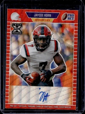 2021 Pro Set Metal Jaycee Horn 1989 Auto XRC Wave Red Prospect RC #/75 Gamecocks - Image 1 of 2