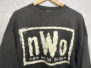 NWO Crewneck Sweatshirt Tultex Vintage New World Order WCW WWF WWE Classic Black - Picture 1 of 13