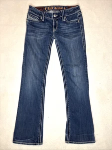 Rock Revival Annie Boot Denim Jeans Damen Pattentaschen 30 verzierte Whisker - Bild 1 von 11