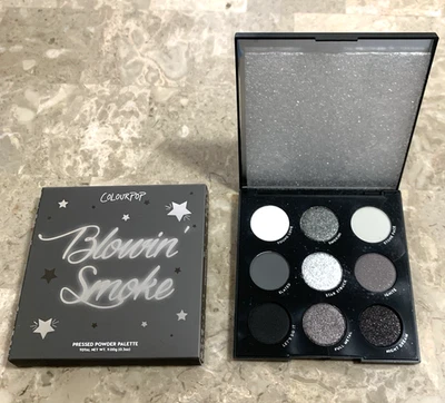 ColourPop Blowin' Smoke Eyeshadow Palette Silver Smokey Eye Black 9 Colour Pop! - Image 1 of 4