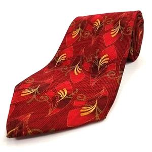 Corbata de lujo Jos A Bank Signature Collection rojo dorado seda 60" x 3,75" - Imagen 1 de 9