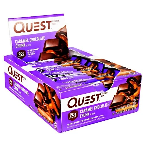 Quest Caramel Chocolate Chunk Protein Bar 2.12 Ounce 144 per Case
