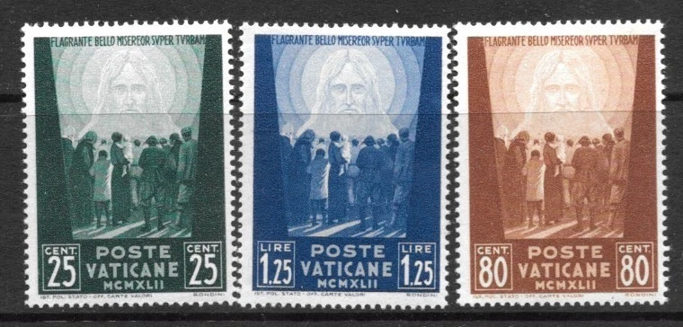 Sello de la Ciudad del Vaticano, sc # 77-79, MNH / VA - 102 Foto 1 de 1