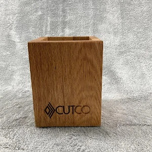 CUTCO Kitchen Tool Utensil Oak Wood Box Block Caddy Container Holder Made In USA - Picture 1 of 12
